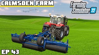 HIGH YIELDING GRASS AT A LOW COST  Calmsden Farm  Farming Simulator 22  Episode 43 [upl. by Sahpec]