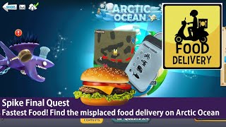 Hungry Shark World Spike Final Quest  Fastest Food Find the Misplaced Food Delivery Arctic Ocean [upl. by Tterrab263]