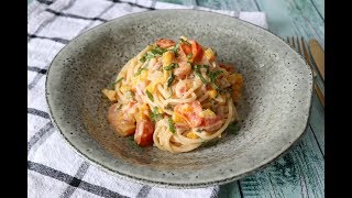 Creamy Vegetarian Spaghetti With Vegetables  Easy Dinner Recipe  By One Kitchen [upl. by Blumenfeld]