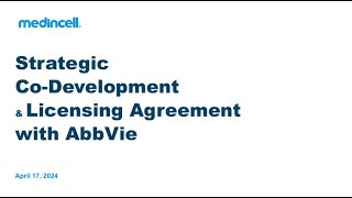 Replay vidéoconférence  Accord stratégique de codéveloppement et de licence avec AbbVie [upl. by Nehgaem]