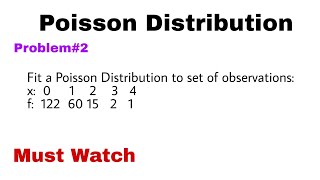 3 Poisson Distribution  Concept and Problem2 [upl. by Sugden206]