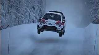 Kris Meeke Rally Sweden 2019 test Toyota Yaris WRC [upl. by Eimar]