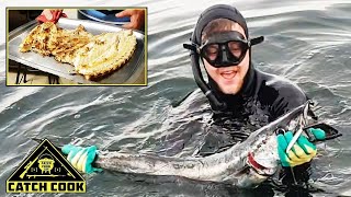 Spearfishing Snoek and Hottentot Catch Cook Britannia Bay  BBQ [upl. by Noslen]