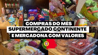 Compras de supermercado em Portugal  Continente e Mercadona [upl. by Araik956]