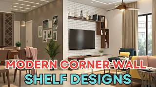 Modern Corner Wall Shelf Designs  Bedroom and living Room Shelf Ideas  AHR Home Decor [upl. by Codie37]