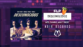 DESCONOCIDOS  MTZ Mau y Ricky Camilo ✘ NOIR Records ✘ FLP Gratis [upl. by Ayyidas]