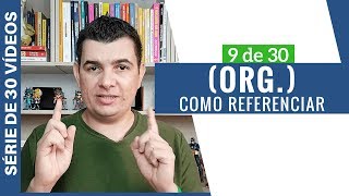 COMO REFERENCIAR O ORGANIZADOR NO WORD [upl. by Llerihs808]