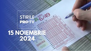 Știrile PRO TV  15 Noiembrie 2024 [upl. by Eudosia]