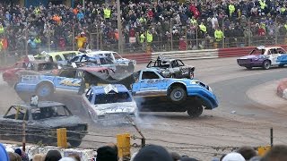 Banger Racing Arena Essex Firecracker XXV Plus Reliant Robin Bangers 6112016 [upl. by Greysun923]