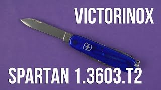 Распаковка Victorinox Spartan Blue Transparent 13603T2 [upl. by Alleunam314]