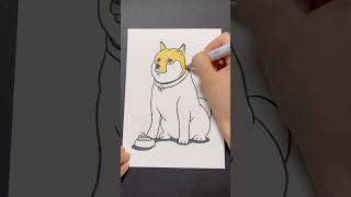 Drawing 🐶 with Copic Markers shiba dog copic art [upl. by Einnaj]