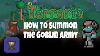 Terraria How To Summon The Goblin Army Goblin Battle Standard Xbox One Time Lapse [upl. by Nnyliram]