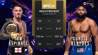 TOM ASPINALL VS CURTIS BLAYDES 2 FULL FIGHT UFC 304 [upl. by Amaras]