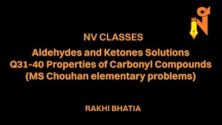 Aldehydes and Ketones Solutions Q3140 Properties of Carbonyl Compounds MSC elementary problems [upl. by Vallie]