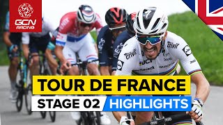 Tour de France 2021 Stage 2 Highlights  Mathieu Van Der Poel Takes Yellow [upl. by Ecirtemed699]