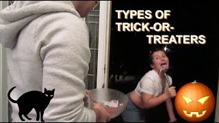 TYPES OF TRICK OR TREATERS  DanAndRiya [upl. by Aeresed829]