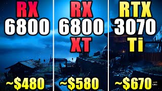 RX 6800 vs RX 6800 XT vs RTX 3070 Ti  How Much Performance Difference [upl. by Oznola98]