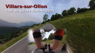 Tour de Suisse féminin 2024 la montée de VillarssurOllon en intégralité [upl. by Eelyrehc]