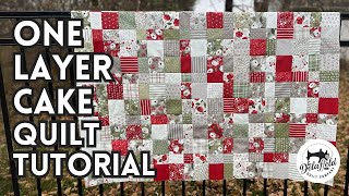 One Layer Cake Quilt The Easiest Quilt You Can Make [upl. by Ennairej899]