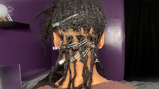 RETWISTING MY 7 MONTH OLD LOCS WITH ALOE VERA GEL [upl. by Dikmen]