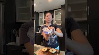 favorite bagel breakfast recipe garlic cream bagel [upl. by Kcirdla]