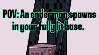 An enderman spawned in my FULLY LIT base [upl. by Nalyac]