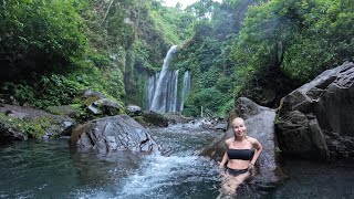 Authentic Waterfalls in Lombok  Tiu kelep waterfall and Sendang gile Waterfall [upl. by Blockus]