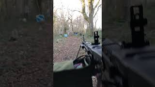 Testing the AampK M60 Airsoft AEG airsoft airsoftguns airsoftweapons [upl. by Wolfort467]