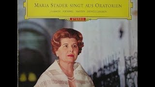 Maria Stader Singt aus Oratorien BACH [upl. by Grosberg]