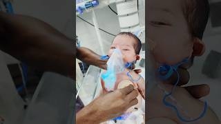 Physiotherapy nebulizesion newbornbaby babycare nicu [upl. by Leftwich87]