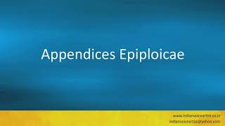 Pronunciation of the words quotAppendices Epiploicaequot [upl. by Alleahcim]