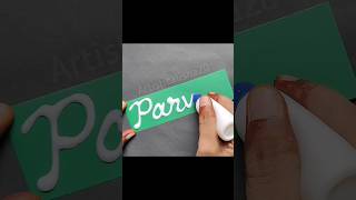 Tag PARVEEN Name💚💜shorts viralvideo nameartist parveen artisticalisha [upl. by Mail]