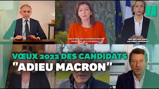 Dans leurs vœux pour 2022 les candidats ont tous leur manière de dire au revoir à Macron [upl. by Eerazed]