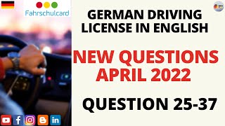 German Driving License in English NEW QUESTIONS Question 2537 NEW QUESTIONS from April 2022 [upl. by Vasiliu]