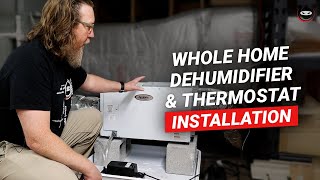 Aprilaire Whole Home Dehumidifier Install with New S86 Wifi Thermostat [upl. by Sicular]