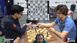 Anish Giri vs Magnus Carlsen  World Blitz 2022  Commentary by Sagar Shah [upl. by Leahsim]