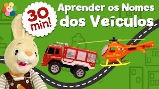 Aprender os Nomes dos Veículos  Compilação  Autocarro Camião e Mais  BabyFirst [upl. by Enomis]