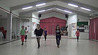 QUANTRO AMOR line dance Jun Andrizal INA  May 2017 [upl. by Anit]