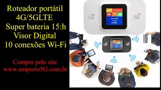 Configuração do chip no roteador portátil 4G5G e nova senha  nome da rede [upl. by Latimer]