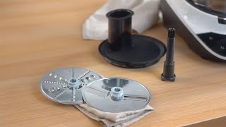 Bosch Cookit Zerkleinerungsaufsatz Mit den Wendescheiben perfekt raspeln amp schneiden  Bosch Cookit [upl. by Catie]