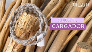 ¡Protege tu cargador con macramé  Fácil y rápido [upl. by Clementi]