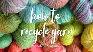 How to Unravel a Sweater to Recycle Yarn Old Video [upl. by Ahsirtap460]