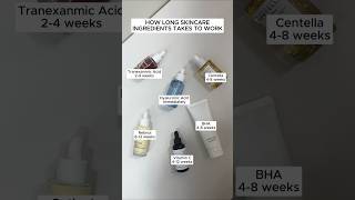 HOW LONG SKINCARE INGREDIENTS TAKES TO WORK✨ kbeautytips skincareingredients [upl. by Rambort]