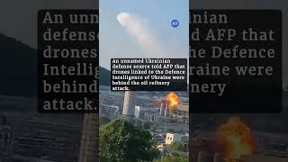 Ukrainian Drone Attack Sets Oil Refinery Ablaze Russian Officials Say [upl. by Seen961]