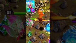 Queen vs Goblin Dragon wait for end😈🔥shorts youtubeshorts clashofclans [upl. by Ibrahim]