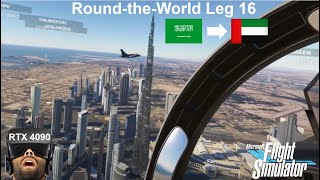 RoundtheWorld Leg 16 Jeddah to Dubai in Rafale  Microsoft Flight Simulator [upl. by Aliek]