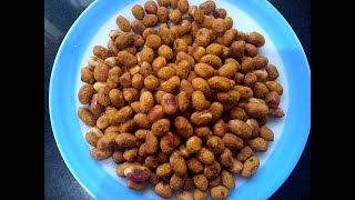 Peanut masala  Spicy peanut masala  ಕಾರ ಕಡಲೆಬೀಜಾ  Quick peanut masala  No food colour  No oil [upl. by Crista977]