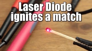 Laser Diode from DVD Burner ignites a match [upl. by Kristofer]