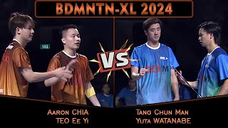 Aaron ChiaTeo Ee Yi vs Tang Chun ManYuta Watanabe  Badminton XL 2024 [upl. by Eiveneg]