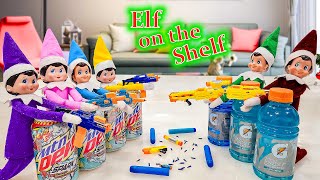 Elf on the Shelf Nerf Battle Good vs Bad Elf on the Shelf Day 22 [upl. by Lledrev]